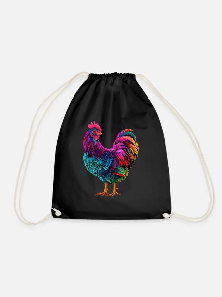 Huhn - Turnbeutel - Schwarz