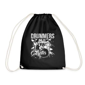 Drummer Do It Better - Drawstring Bag - black - Front