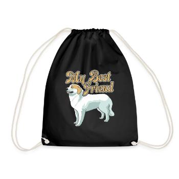 Great Pyrenees Is My Best Friend - Drawstring Bag - black - Front