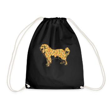 Great Pyrenees Geometric - Drawstring Bag - black - Front