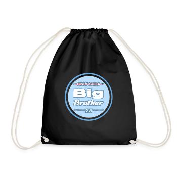 big brother blue - Drawstring Bag - black - Front