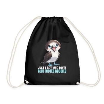 Blue-footed booby - Drawstring Bag - black - Front