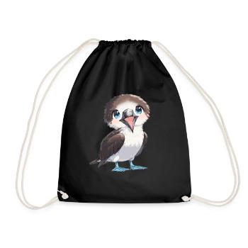 Blue-footed booby - Drawstring Bag - black - Front