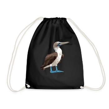 Blue-footed booby - Drawstring Bag - black - Front