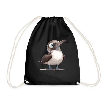 Blue-footed booby - Drawstring Bag - black - Front