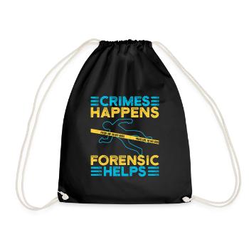 Forensic Science Major Crimes Happens Forensic - Drawstring Bag - black - Front