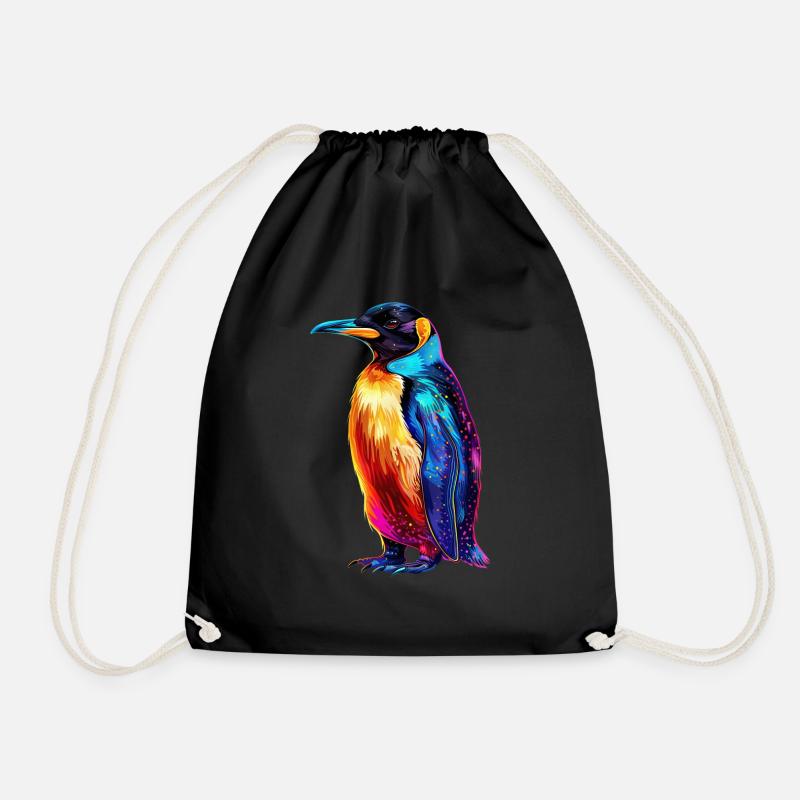 Pinguin - Turnbeutel - Schwarz