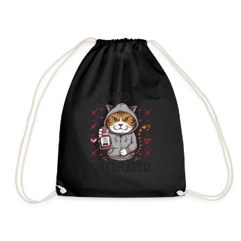 Single Valentine's Day Love Cupid Funny Saying - Drawstring Bag - black - Front