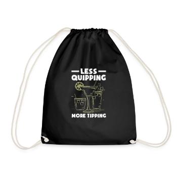 Funny Bartender Saying Bartender Gift - Drawstring Bag - black - Front