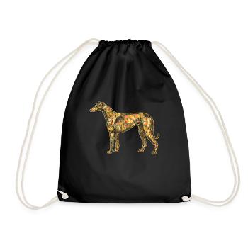 Greyhound Geometric - Drawstring Bag - black - Front
