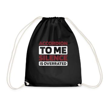 Accordion - Drawstring Bag - black - Front
