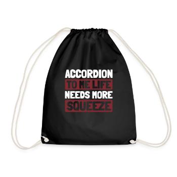 Accordion - Drawstring Bag - black - Front