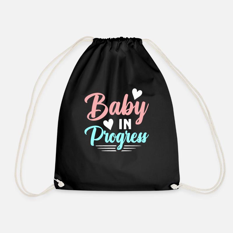 Baby In Progress Schwanger Werdende Mutter - Turnbeutel - Schwarz
