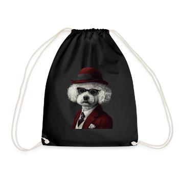 Bichon Frisé - Turnbeutel - Schwarz - Vorne