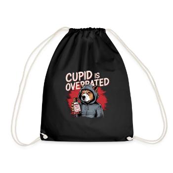 Célibataire Saint-Valentin Amour Cupidon Drôle Dicton - Sac de sport léger - noir - Devant