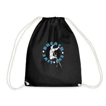 Skifahren Enthusiast Silhouette Design Skiing - Drawstring Bag - black - Front
