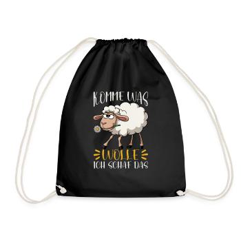 Come on, what do I want sheep that is more motivating - Drawstring Bag - black - Front