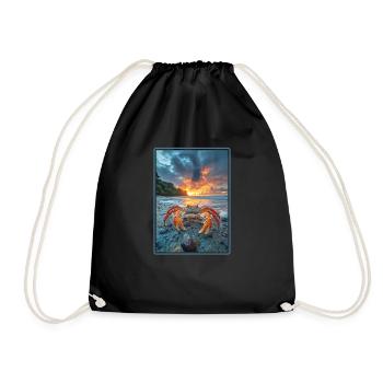 Crab Crab - Drawstring Bag - black - Front