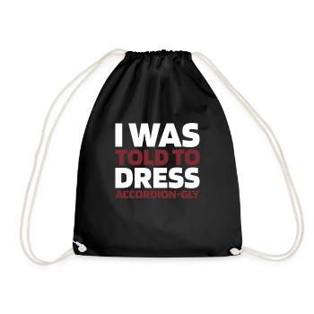 Accordion - Drawstring Bag - black - Front