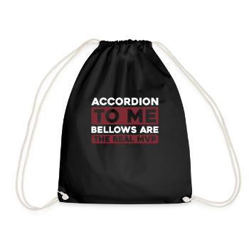 Accordion - Drawstring Bag - black - Front