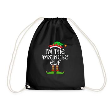 I'm The Druncle Elf Shirt Matching Family - Drawstring Bag - black - Front