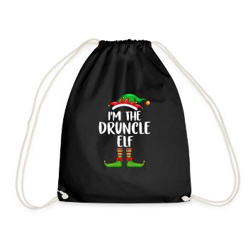 I'm The Druncle Elf Shirt Matching Family - Drawstring Bag - black - Front