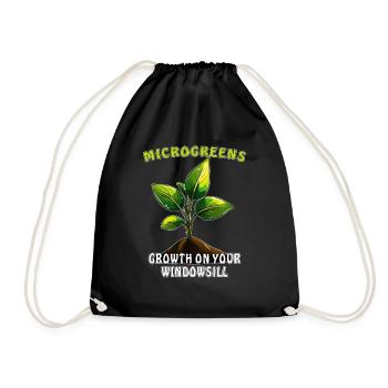 MICROGREENS GROWTH ON YOUR WINDOWSILL - Turnbeutel - Schwarz - Vorne