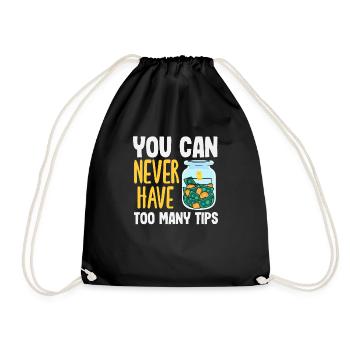 Lustiger Barkeeper Spruch Barkeeper Geschenk - Turnbeutel - Schwarz - Vorne