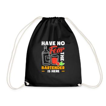 Lustiger Barkeeper Spruch Barkeeper Geschenk - Turnbeutel - Schwarz - Vorne