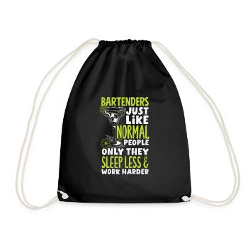 Funny Bartender Saying Bartender Gift - Drawstring Bag - black - Front