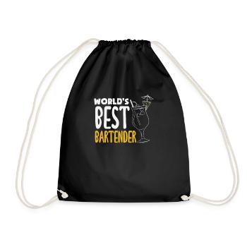 Lustiger Barkeeper Spruch Barkeeper Geschenk - Turnbeutel - Schwarz - Vorne