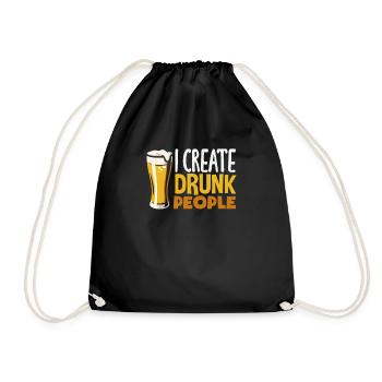 Funny Bartender Saying Bartender Gift - Drawstring Bag - black - Front