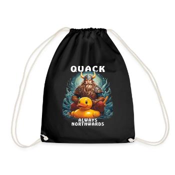 VIKING DUCK QUACK ALWAYS NORTHWARDS - Drawstring Bag - black - Front