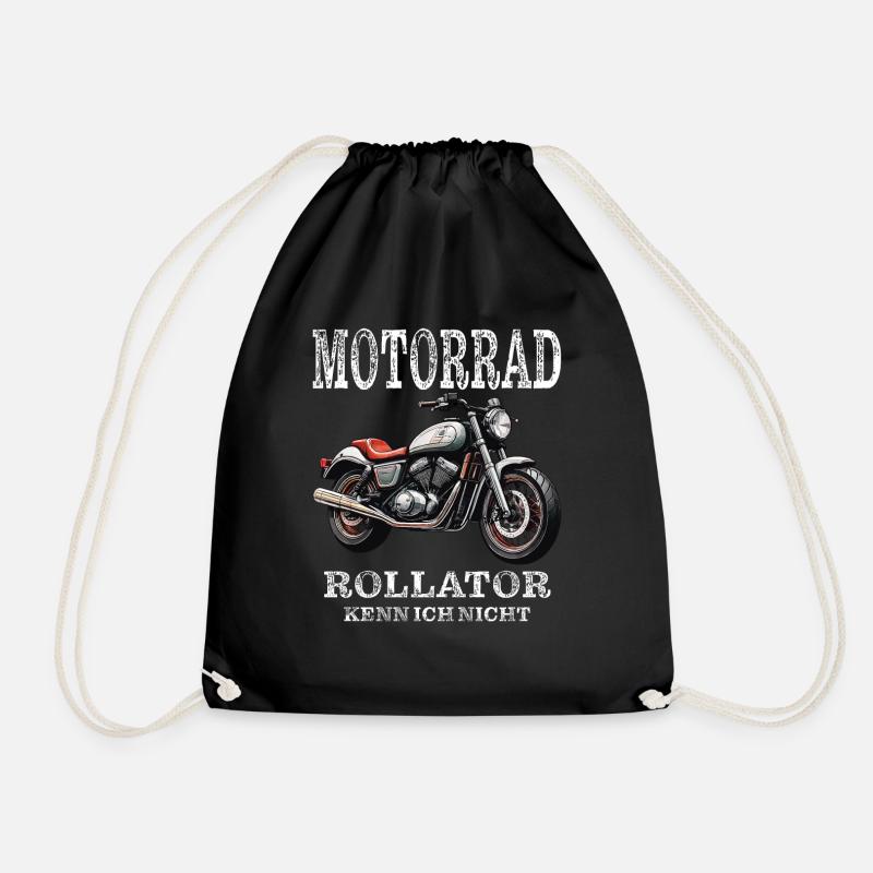 MOTORRAD ROLLATOR KENN ICH NICHT - Turnbeutel - Schwarz