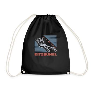 Kitzbühel Skifahren Tirol Design Kitzbühel Skiing - Drawstring Bag - black - Front