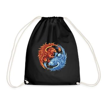 BALANCE LIFE - Drawstring Bag - black - Front