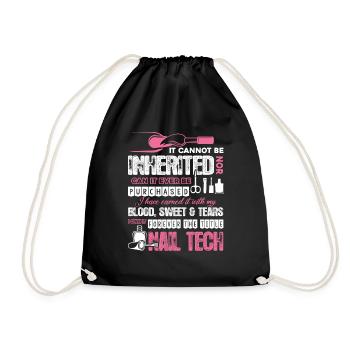 Forever The Title Nail Technician - Drawstring Bag - black - Front