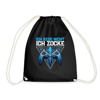 Gaming Gamer Gamer Video Player Console PC Gaming - Drawstring Bag - black - Front