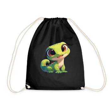 Geckos Gecko - Turnbeutel - Schwarz - Vorne