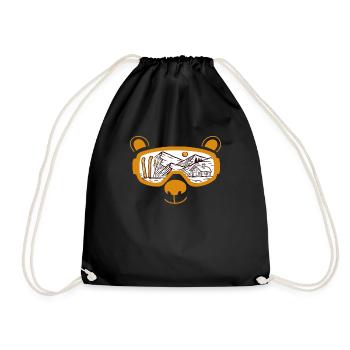 Ski Bear Mountain Adventure Ski Bear Mountain - Drawstring Bag - black - Front