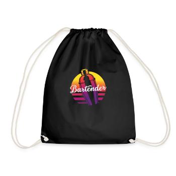 Funny Bartender Saying Bartender Gift - Drawstring Bag - black - Front