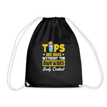 Lustiger Barkeeper Spruch Barkeeper Geschenk - Turnbeutel - Schwarz - Vorne