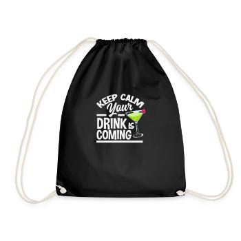 Lustiger Barkeeper Spruch Barkeeper Geschenk - Turnbeutel - Schwarz - Vorne