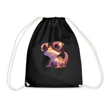 Geckos Gecko - Turnbeutel - Schwarz - Vorne