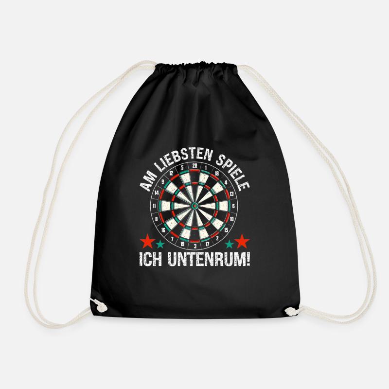Darten Dartspieler Dartscheibe Dartpfeil Dartboard - Turnbeutel - Schwarz