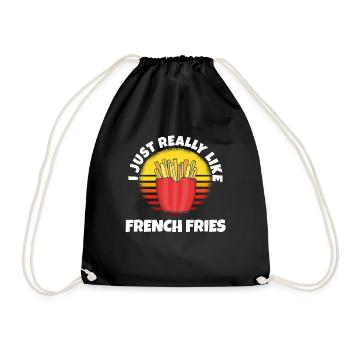 Frites drôles Frites drôles - Sac de sport léger - noir - Devant