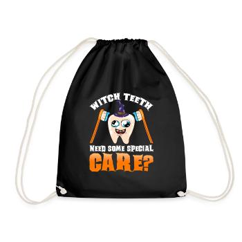 Dentist Halloween Dental Assistant - Drawstring Bag - black - Front
