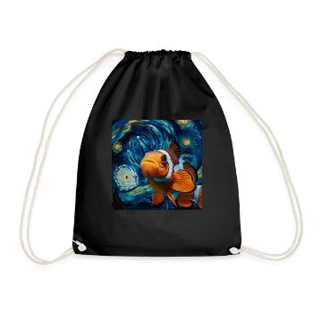 Clownfisch - Turnbeutel - Schwarz - Vorne