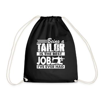 Tailor Is The Best Job - Drawstring Bag - black - Front