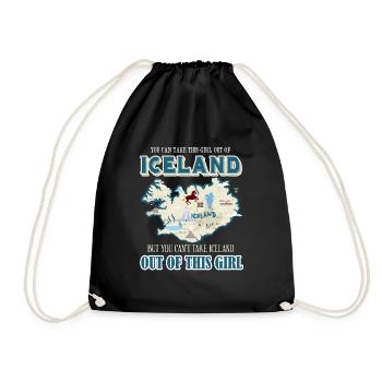 Iceland Girl - Drawstring Bag - black - Front